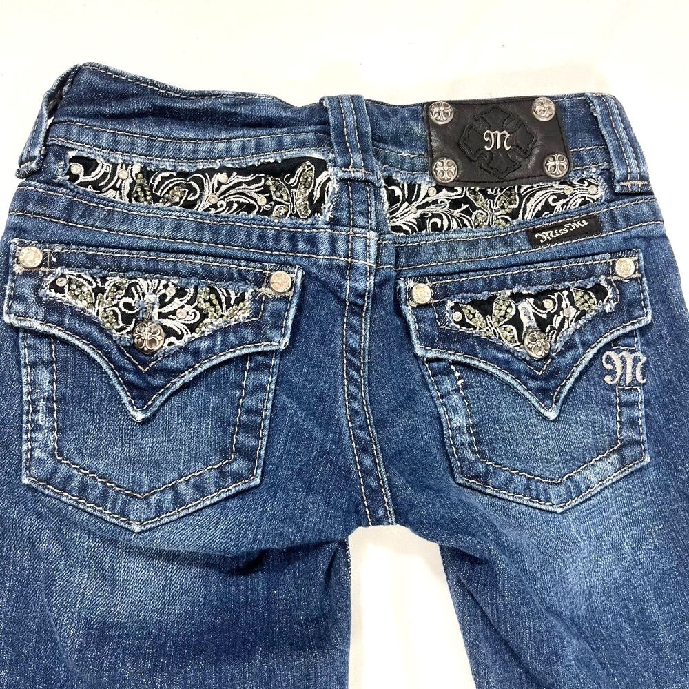 Miss Me Girls Size 10 Bermuda Shorts *Altered- READ DESCRIPTION Embroidered